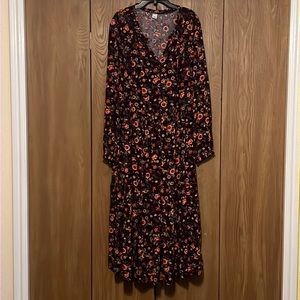 Old Navy fall colors midi dress. Size large